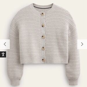 Boden Textured Knitted Bomber Jacket
, M